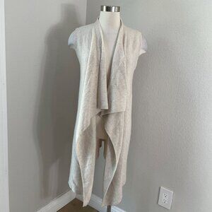 Nanette Lepore Womens XS Sleeveless 2 Ply 100% Cashmere Open Front Cardigan Vest